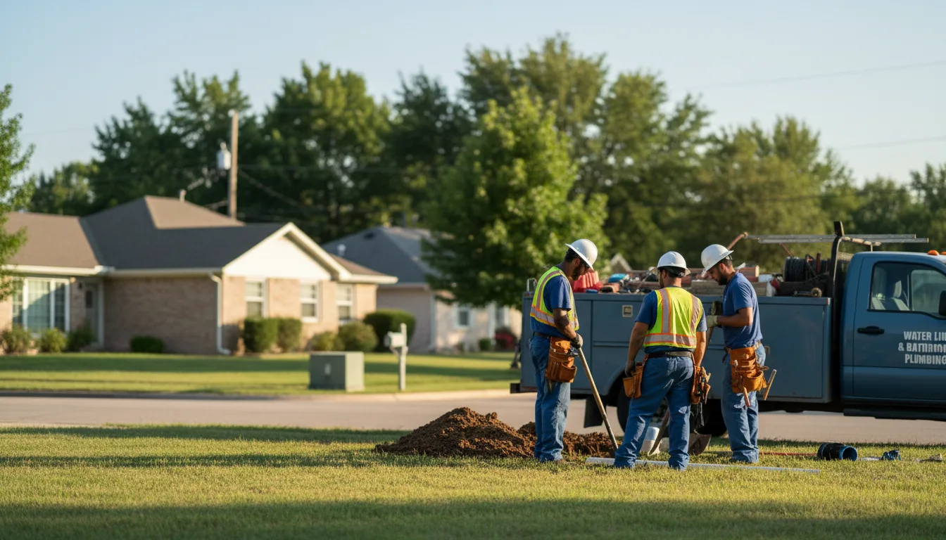 Residential water line and bathroom plumbing service in Smithville, IN
